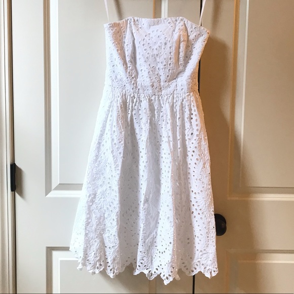 Vineyard Vines Dresses Euc Vineyard Vines White Eyelet Strapless